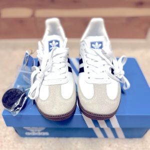 Adidas Samba OG Leather Retro Sneakers White Black BRAND NEW New in Box!!